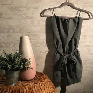 [g u e s s] strapless sage green romper